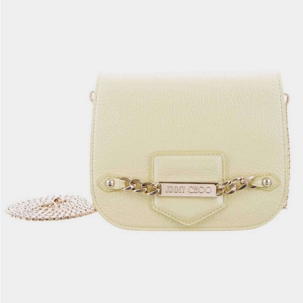 JIMMY CHOO
Shadow Leather Crossbody Yellow Bag